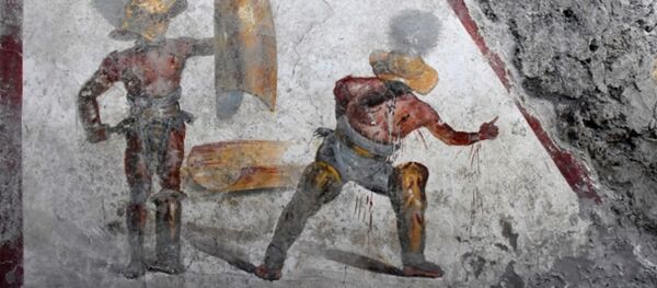 Fresco de los gladiadores encontrado en Pompeya Fresco de los gladiadores encontrado en Pompeya - Sputnik Mundo