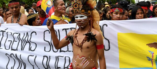 Manifestación de los indígenas venezolanos Manifestación de los indígenas venezolanos - Sputnik Mundo
