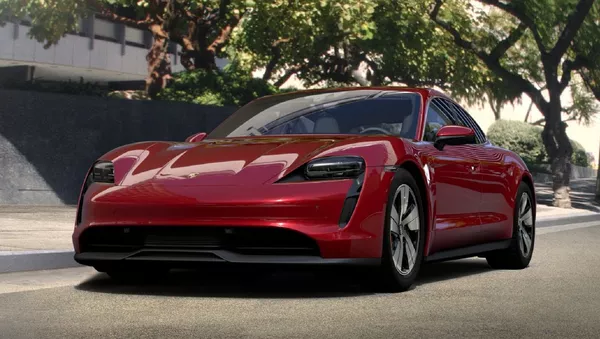 Un modelo del Taycan 4S desarrollado por el fabricante alemán Porsche