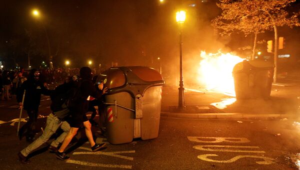 Protestas en Barcelona, España - Sputnik Mundo