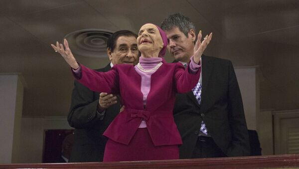 Cuba's Prima Ballerina Alicia Alonso arrives at the Grand Theater of Havana to listen to U.S. President Barack Obama deliver his speech, at the Grand Theater of Havana, Tuesday, March 22, 2016.  - Sputnik Mundo