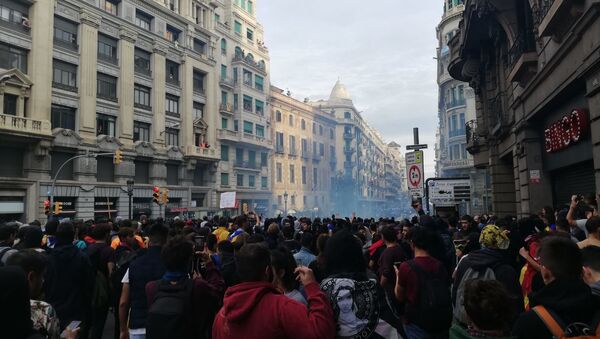 Protestas en Barcelona  - Sputnik Mundo