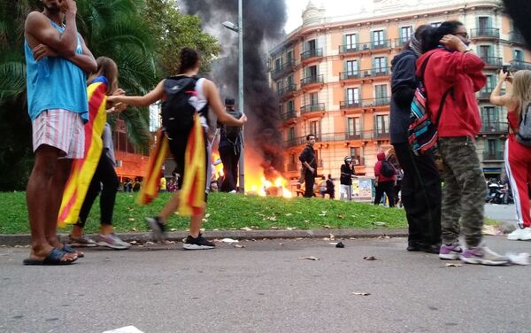 Protestas en Barcelona - Sputnik Mundo