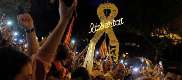 Protestas en Barcelona Protestas en Barcelona - Sputnik Mundo