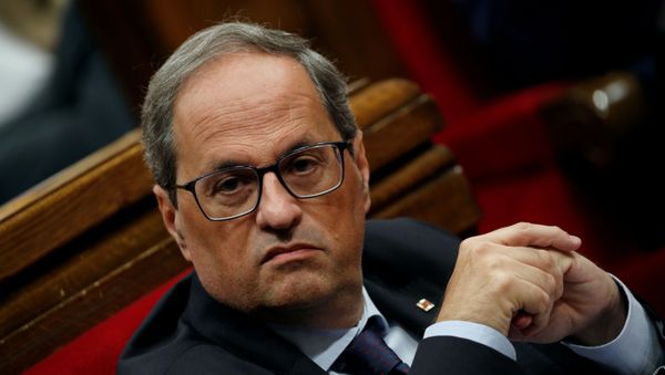 Quim Torra, el presidente del Gobierno catalán Quim Torra, el presidente del Gobierno catalán - Sputnik Mundo