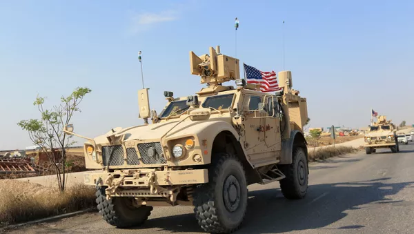 Blindados de EEUU en la frontera siria-iraquí