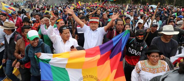 Protestas en Ecuador (Archivo) - Sputnik Mundo