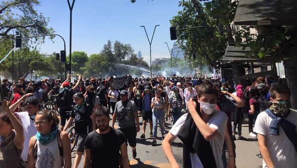 Protestas en Chile (archivo) Protestas en Chile (archivo) - Sputnik Mundo