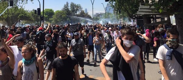 Protestas en Chile (archivo) - Sputnik Mundo