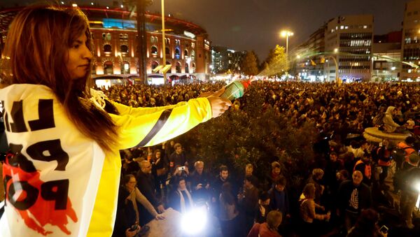 Protestas en Cataluña Protestas en Cataluña - Sputnik Mundo