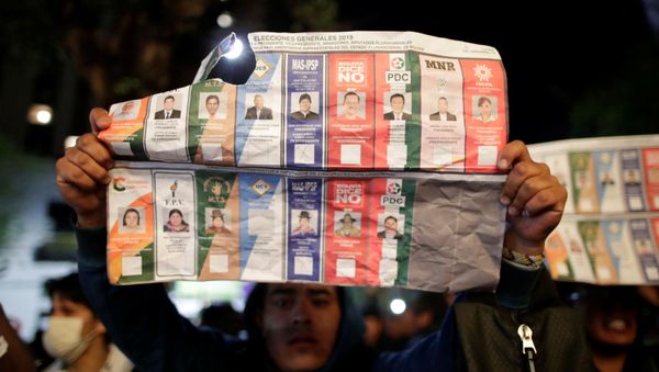 Protestas en bolivia tras las elecciones Protestas en bolivia tras las elecciones - Sputnik Mundo