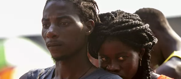 Haitianos fuera de la Estación migratoria Siglo XXI de Tapachula, Chiapas, en abril de 2019 Haitianos fuera de la Estación migratoria Siglo XXI de Tapachula, Chiapas, en abril de 2019 - Sputnik Mundo