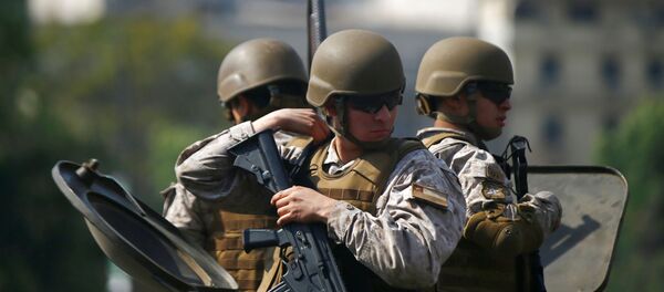 Militares chilenos en Santiago - Sputnik Mundo
