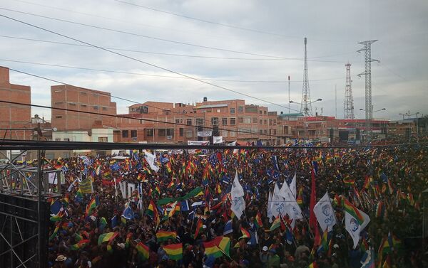 Manifestación en apoyo de Evo Morales en El Alto - Sputnik Mundo