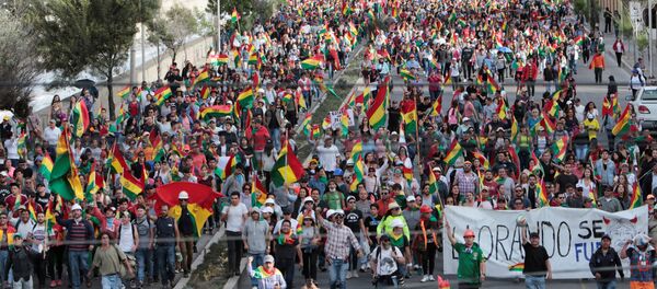 Protestas en La Paz, Bolivia Protestas en La Paz, Bolivia - Sputnik Mundo