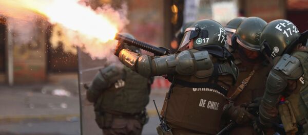 Protestas en Santiago, Chile (archivo) - Sputnik Mundo