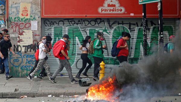 Protestas en Chile - Sputnik Mundo