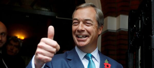 Nigel Farage, exlíder del partido de la Independencia del Reino Unido (archivo) - Sputnik Mundo