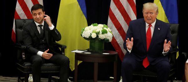Volodímir Zelenski, presidente de Ucrania, y Donald Trump, presidente de EEUU Volodímir Zelenski, presidente de Ucrania, y Donald Trump, presidente de EEUU - Sputnik Mundo