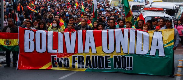 Protestas contra la reelección de Evo Morales en La Paz, Bolivia - Sputnik Mundo