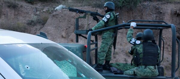 La Guardia Nacional mexicana en el lugar del masacre - Sputnik Mundo