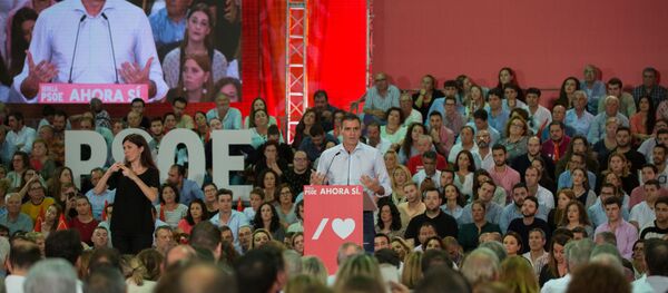 Pedro Sánchez, presidente español en funciones y candidato del PSOE en las elecciones generales - Sputnik Mundo