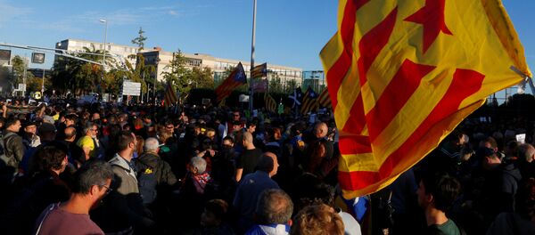 Una protesta independentista catalana - Sputnik Mundo