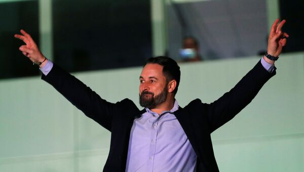 Santiago Abascal, líder del partido de ultraderecha español Vox - Sputnik Mundo