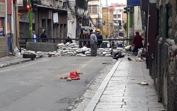 Barricadas en La Paz, Bolivia - Sputnik Mundo