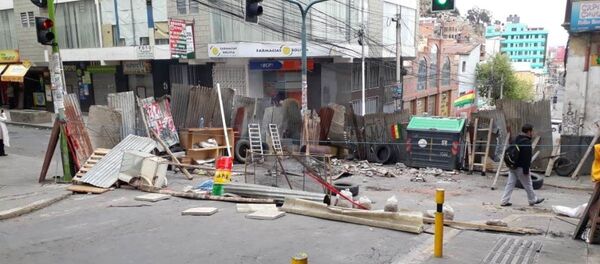 Las calles bloqueadas de La Paz, Bolivia - Sputnik Mundo