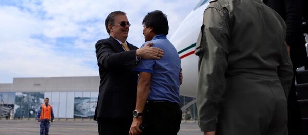 La llegada del expresidente Evo Morales a México - Sputnik Mundo