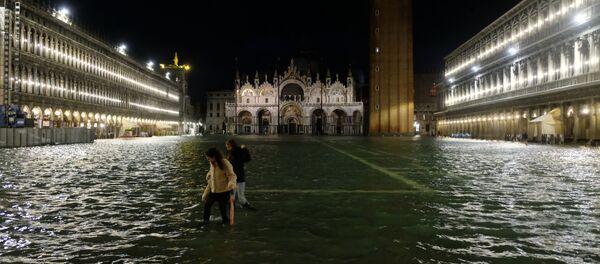 Inundación en Venecia, Italia - Sputnik Mundo