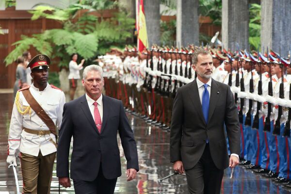 La histórica visita de los reyes Felipe y Letizia a Cuba - Sputnik Mundo