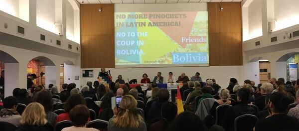 Encuentro en apoyo de Evo Morales en Londres Encuentro en apoyo de Evo Morales en Londres - Sputnik Mundo