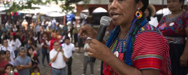 Thelma Cabrera, dirigente del pueblo maya mam Thelma Cabrera, dirigente del pueblo maya mam - Sputnik Mundo