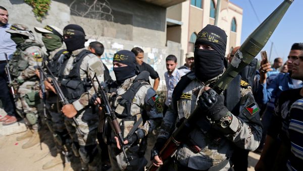 Combatientes de la Yihad Islámica en la Franja de Gaza Combatientes de la Yihad Islámica en la Franja de Gaza - Sputnik Mundo