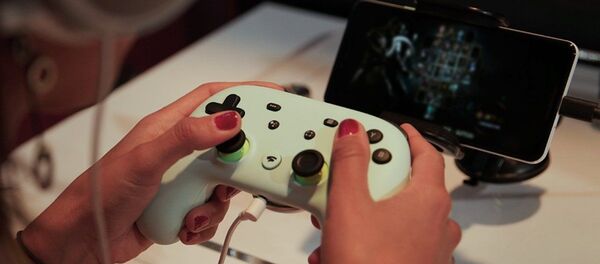 Un mando de control de Google Stadia - Sputnik Mundo