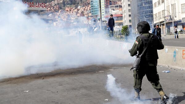 Protestas en La Paz, Bolivia - Sputnik Mundo