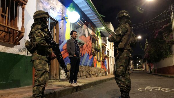 Policía colombiana en Bogotá, Colombia - Sputnik Mundo
