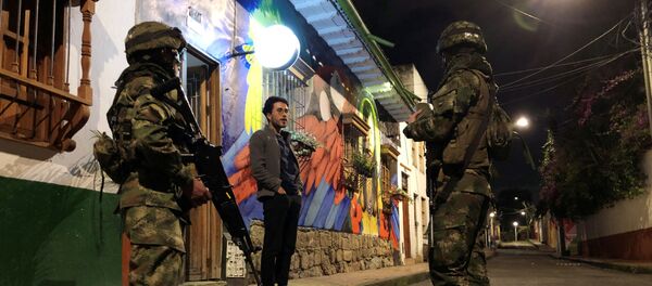 Policía colombiana en Bogotá, Colombia - Sputnik Mundo