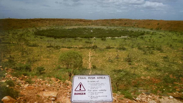 El cráter de Wolfe Creek en Australia 