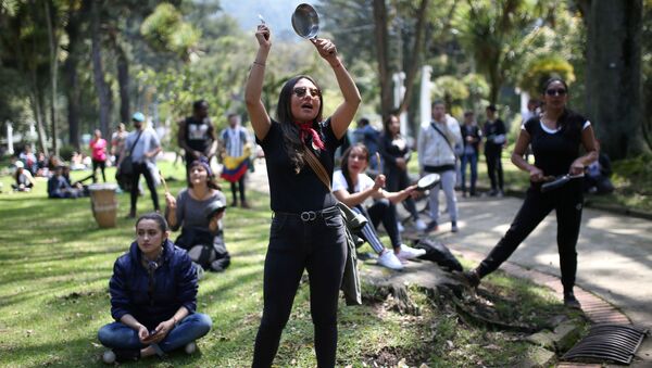 Protestas en Bogotá, Colombia (archivo) - Sputnik Mundo