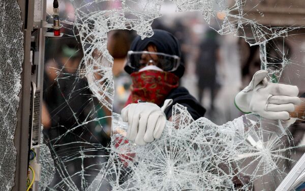 Protesta en Ciudad México por el Día Internacional de la Eliminación de la Violencia contra las Mujeres, el 25 de noviembre de 2019 - Sputnik Mundo