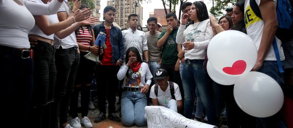 Manifestación en apoyo de Dilan Mauricio Cruz - Sputnik Mundo