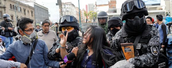 Protestas en Bolivia Protestas en Bolivia - Sputnik Mundo