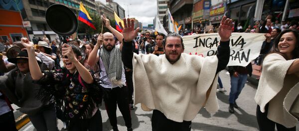 La huelga general en Bogotá - Sputnik Mundo