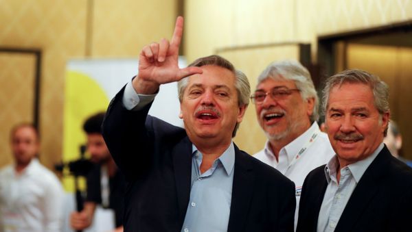 El presidente electo de Argentina Alberto Fernández durante la reunión del Grupo de Puebla en Buenos Aires El presidente electo de Argentina Alberto Fernández durante la reunión del Grupo de Puebla en Buenos Aires - Sputnik Mundo