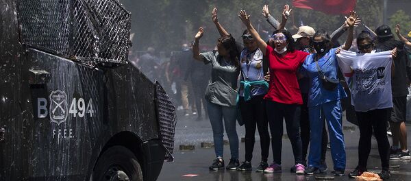 Protestas en Chile (Archivo) - Sputnik Mundo