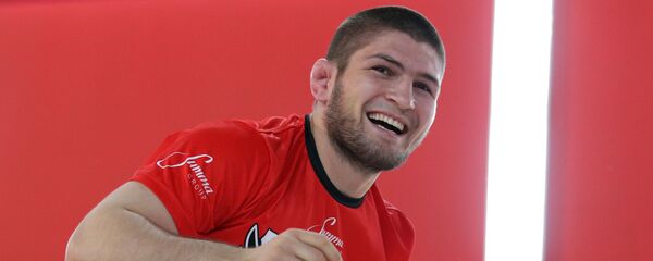 Khabib Nurmagomedov durante un entrenamiento (archivo) - Sputnik Mundo