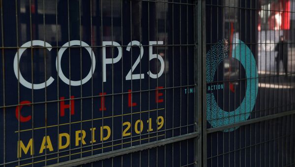 Logo de la Cumbre del Clima (COP25) en Madrid - Sputnik Mundo